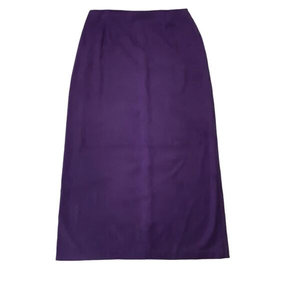 Purple Faux Suede Maxi Skirt - Picture 1 of 5
